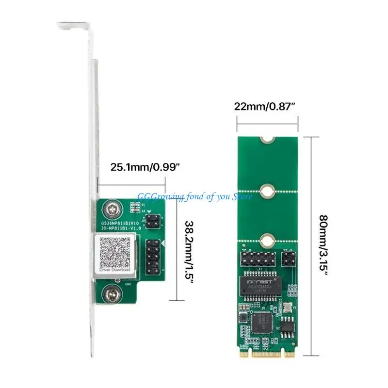 بطاقة الشبكة H9EB 2.5G M.2 RJ45 منفذ واحد 2500 ميجابت في الثانية M.2 2.5G بطاقة إيثرنت