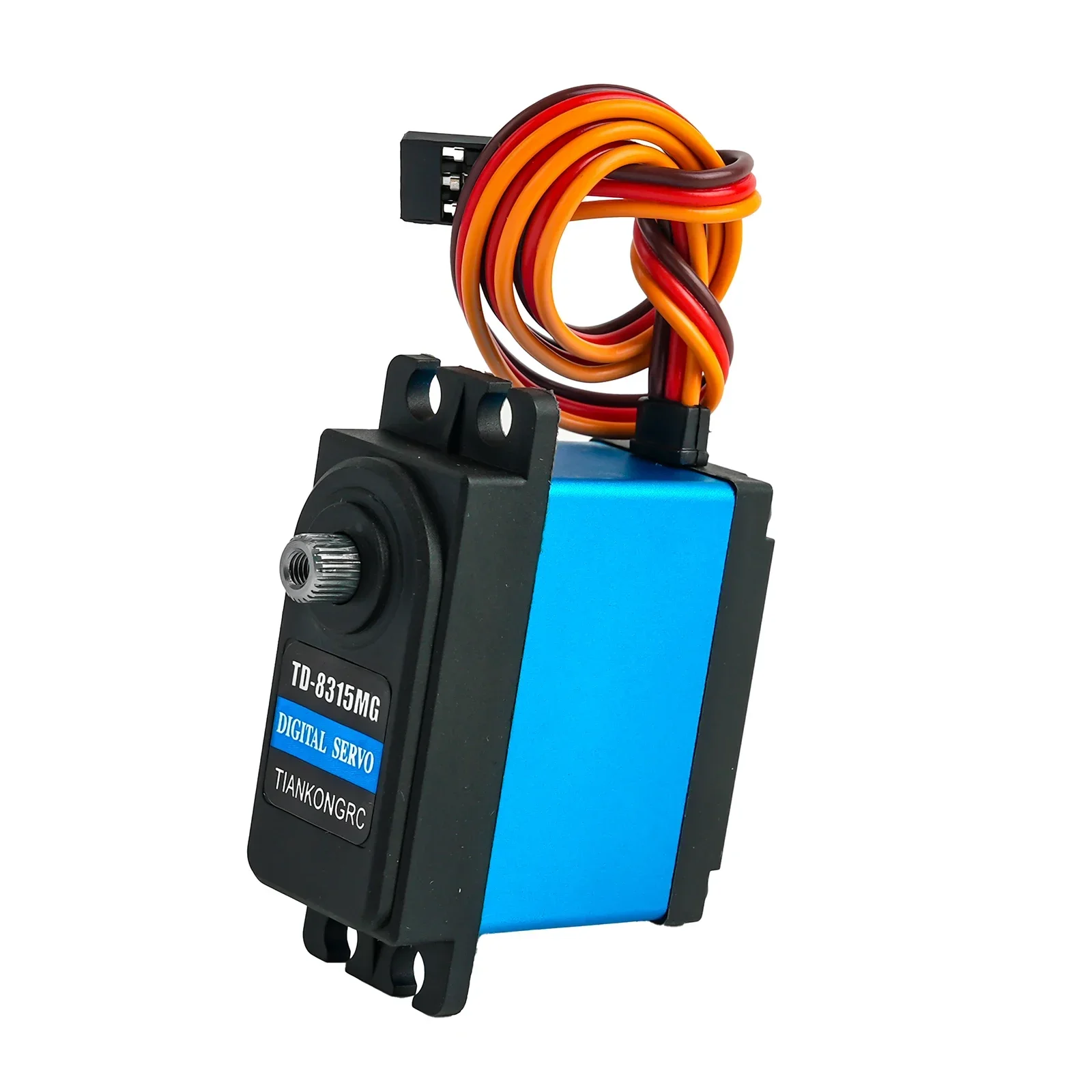4 pezzi TD-8315MG Servo digitale da 15 kg Coppia elevata Tutti gli ingranaggi metallici Motore con spazzole di carbone 180/270/360 °   per il giocattolo robot cingolato per auto RC