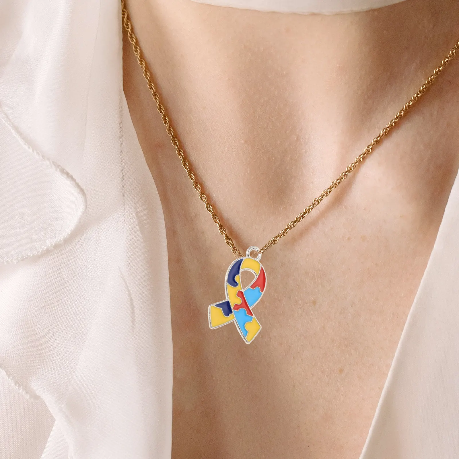 

24Pcs Alloy Autism Incarnate Pendant Charms Creative DIY Jewelry Making Accessories Bracelet Necklace Earring Craft Hanging