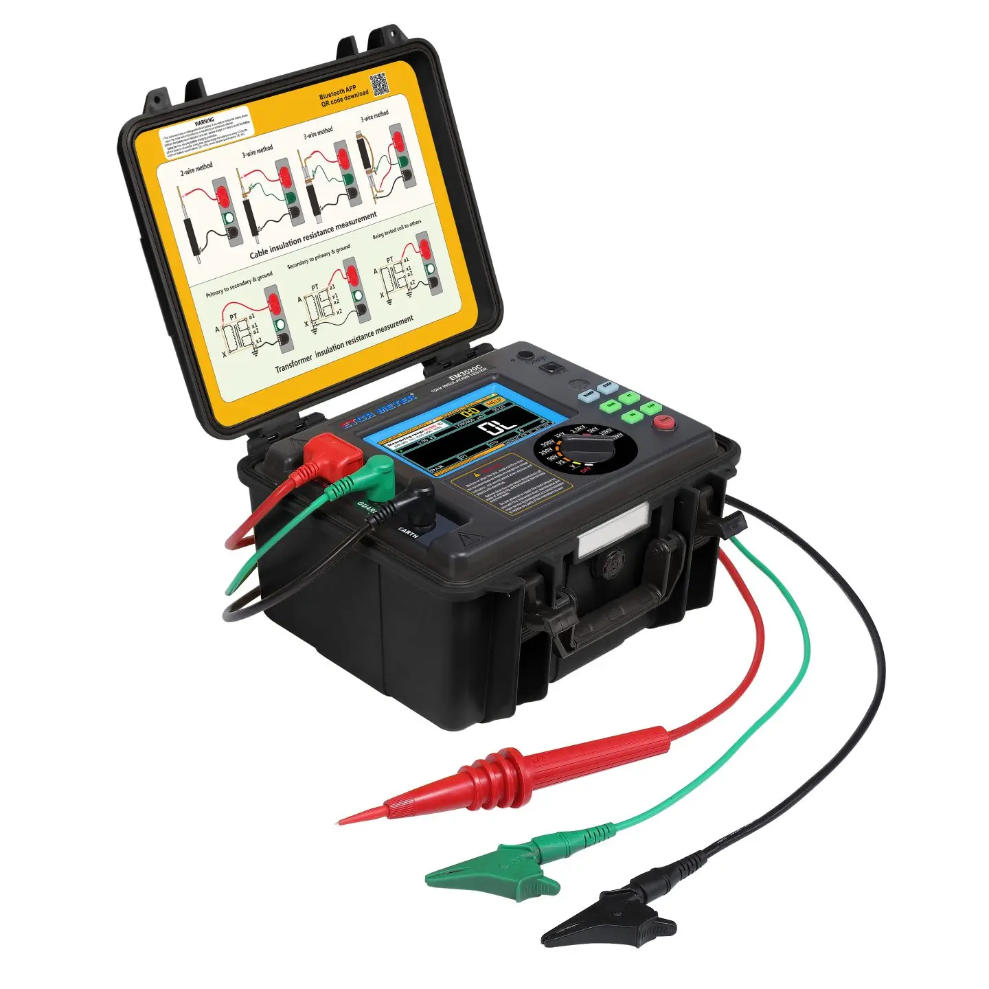 ETCR3520B ETCR3520C ETCR3520 Insulator Resistance Tester With Blue-tooth Function  Voltage Current Capacitance Meter IP65
