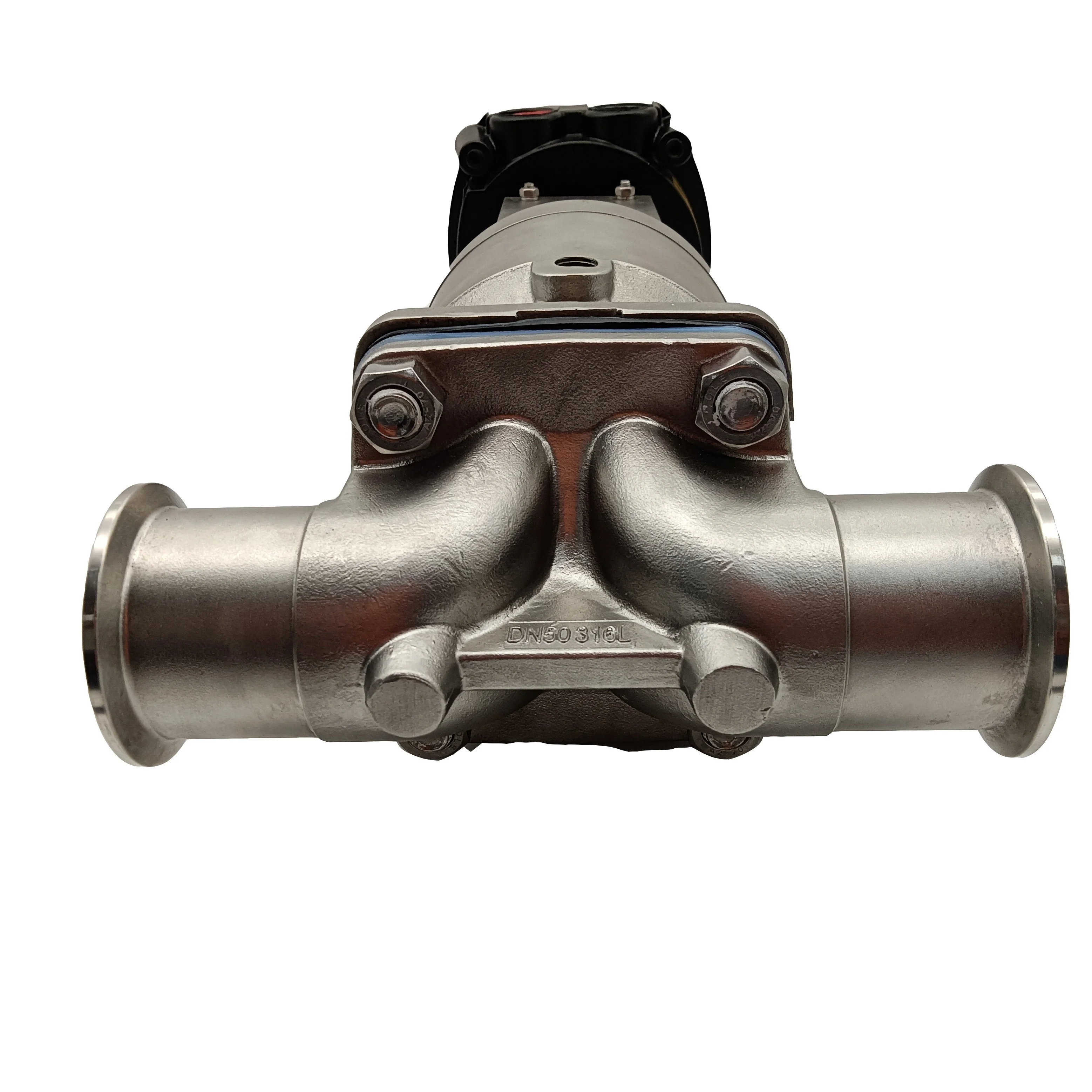 316 Stainless Steel Hygienic Pneumatic Diaphragm Valve DN40 with Limit Switch Compass Sanitary Control Valve