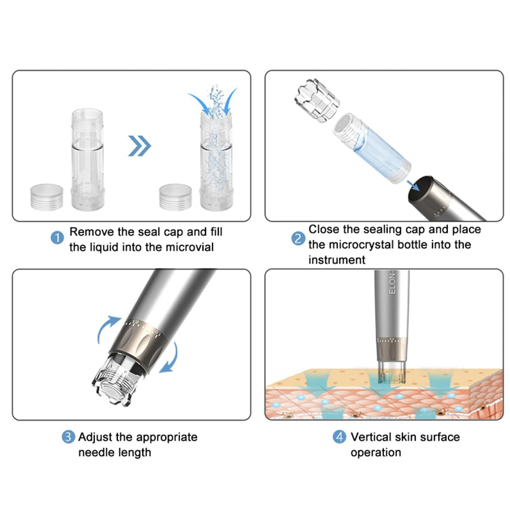 High-quality Wireless Hydra Derma Pen H6 Professional Microneedling Pen Skin Care Beauty Device With 5pcs Needle Cartridges