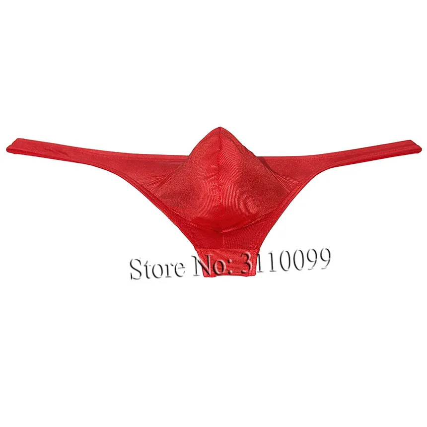 String bikini brillant pour homme, sous-vêtement rehausseur de poudre, taille basse, également culotte