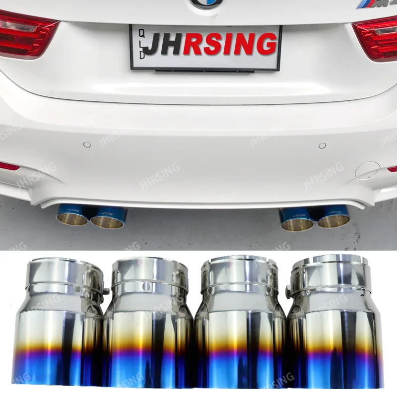 

4 Pieces Stainless Steel Exhaust tips for BMW F87 M2 F80 M3 F82 F83 M4 Direct Fit Exhaust Tip other auto engine parts blue