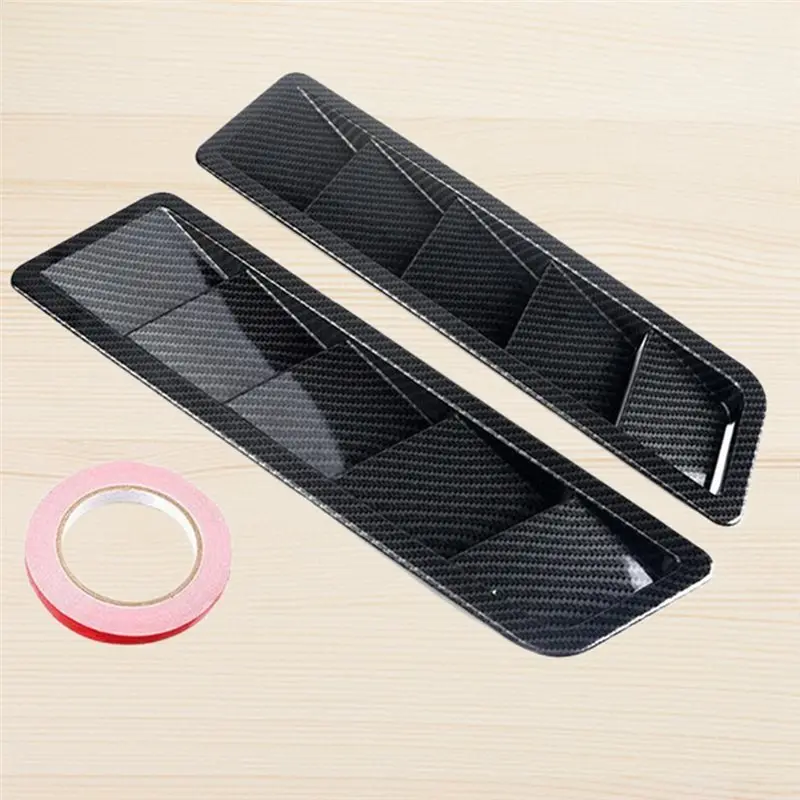 Strange Air Flow Intake Scoop Carbon Patterned Car Bonnet Hood Hood Vent Louver Cooling Panel Cover Automobile Parts view 2