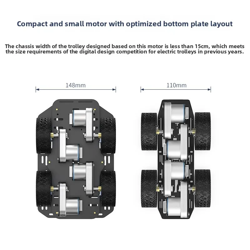 Intelligent Trolley Chassis Motor L-Shaped 520 Encoder DC Deceleration Hall Speed Measuring Disc