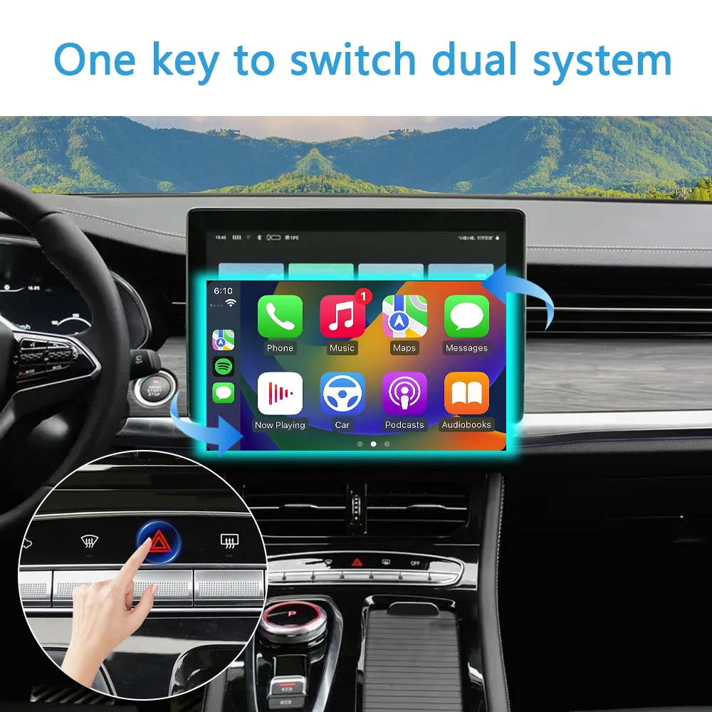 Skywell BE11 ET5 Apple CarPlay Interface Retrofit Wireless Android Auto Plug and Play No Need Any Programing