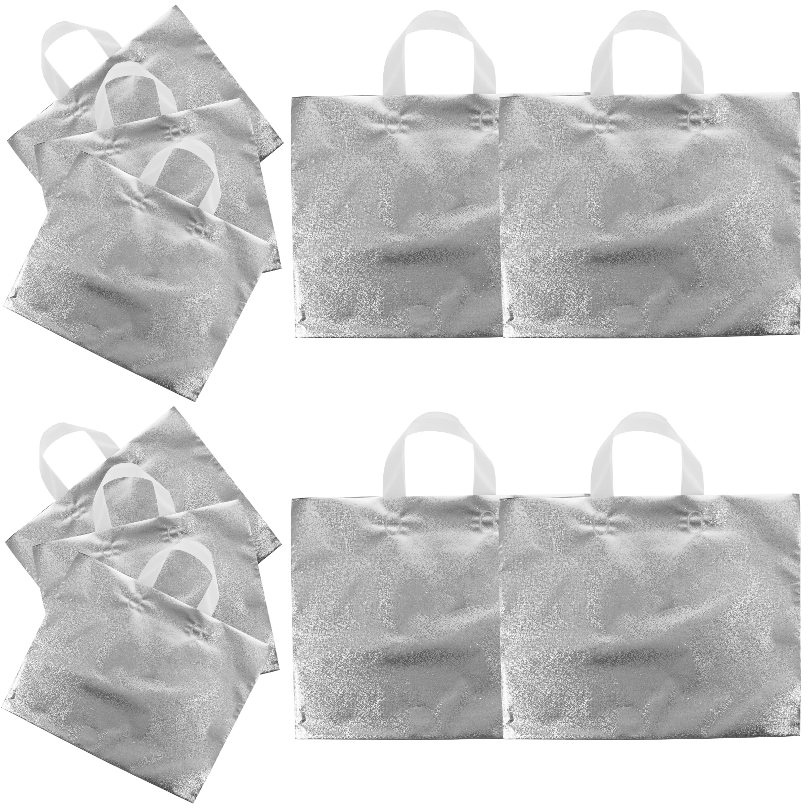 

50pcs Shiny Bags Bulk Wedding Party Favors Large Capacity Gift Packaging Bags Foldable Portable Shopping Tote Reusable Grocery