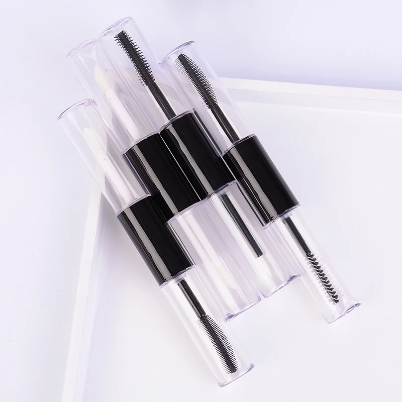 1Pc Dubbele Kanten Clear Lippenstift Mascara Verpakking Container Lege Dubbele Hoofd Lipgloss Buizen Diy Make-Up Lippenbalsem Verpakking fles