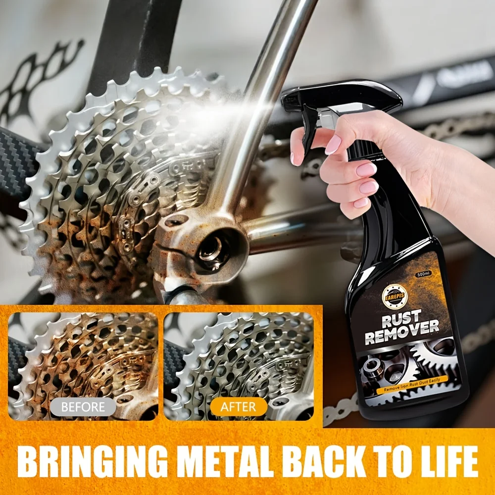 500 ml robustes Rostentferner-Spray mit Sprühdüse – wirksam für Metallteile, Achsen, Fahrradketten und mehr, Rostentfernung