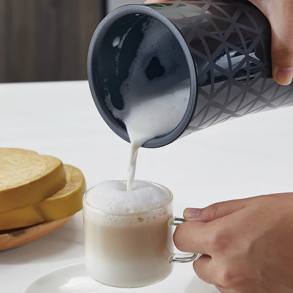 Edelstahl elektrische Milchschaum hersteller Haushalt Milch Bubbler Kaffee mixer uns Plug Küchengeräte