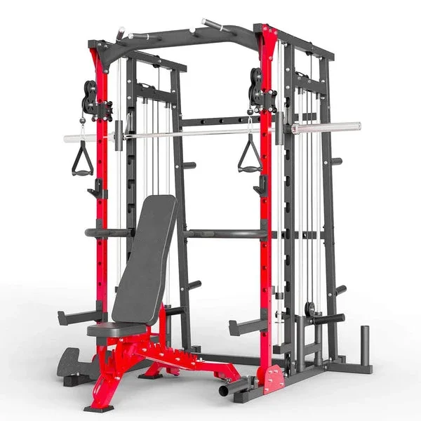 Comprehensive fitness equipment multi functional power rack Smith machine incline chest press with press bench weight lifting