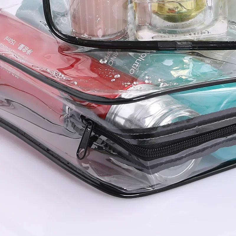 Transparent Cosmetic Bag PVC Women Zipper Clear Makeup Bags Beauty Case Travel Make Up Organizer Storage Bath Toiletry Wash Bag