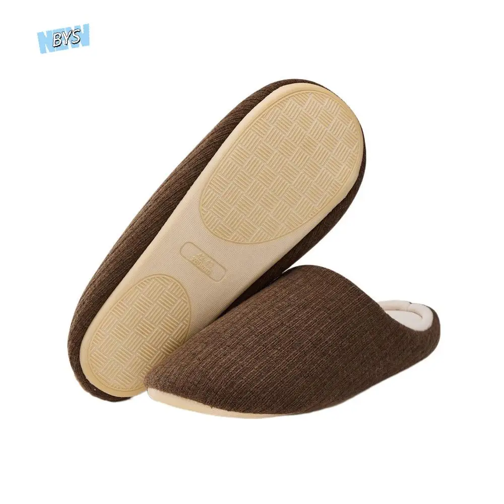 

Soft Sole Silent Cotton Slippers Japanese Style Anti-slip Closed-toe slippers Simple House Shoes Indoor Slippers Women Home