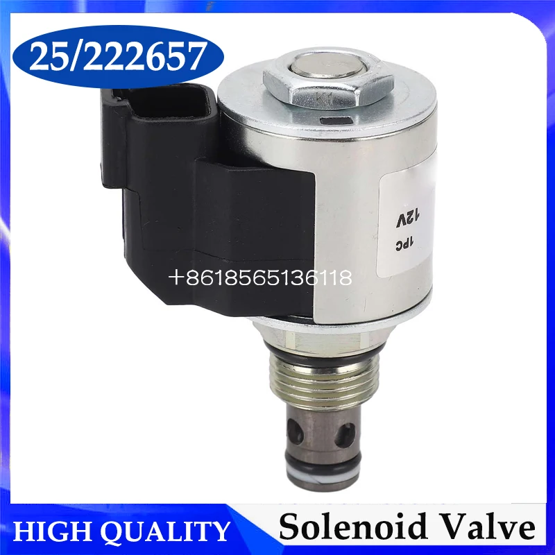 25/222657 25222657 Solenoid Valve 12V for Excavator 3CX/4CX Construction Machinery Parts 25-222657