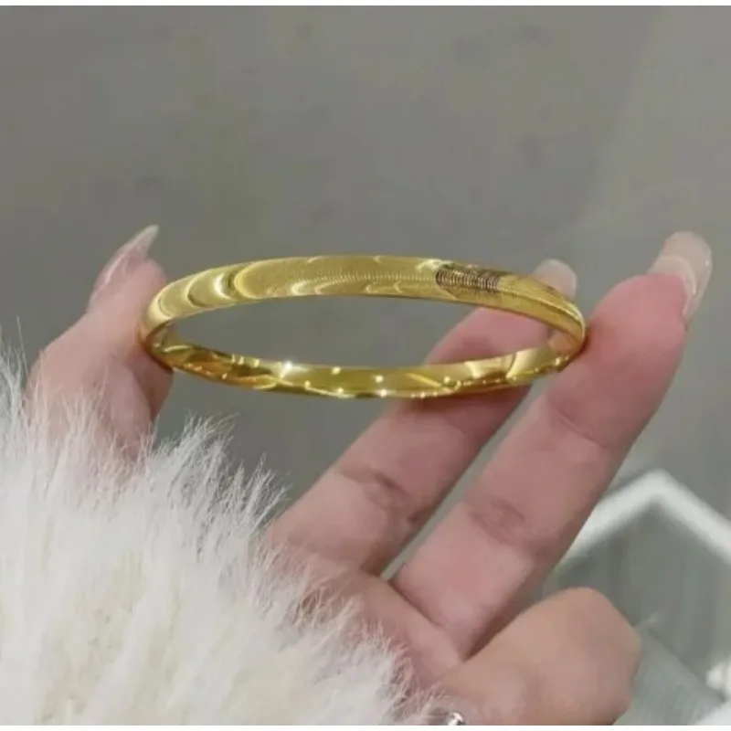 Cat's Eye Personalized Design Bangle for Women Teen Girls New Waterproof Non-fading Round Bracelet Jewelry Gift image 3