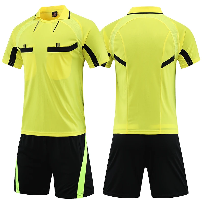 2023 Professional Referee Jersey Set Custom Adult Soccer Jersey Set Football Referee Uniform Men Training Set Foot Team Shirt