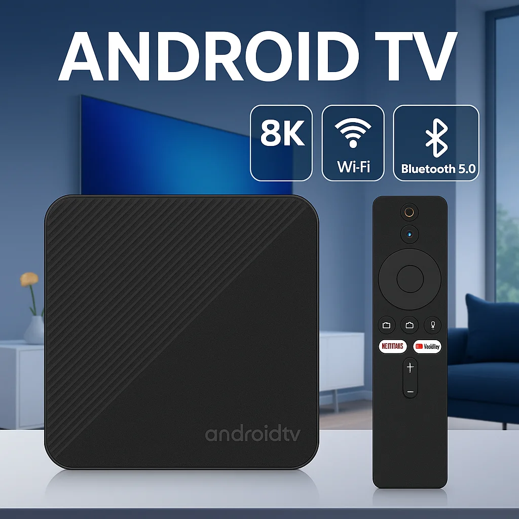 Android 14 Smart TV Box Allwinner H313 8K مشغل الوسائط HDR10 + BT 5.4 2.4G/5G WiFi Google Assistant Netflix Youtube Set Top Box
