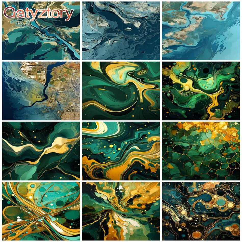 

GATYZTORY Painting By Numbers Abstract Picture Acrylic Oil Painting Hand Painted Art Gift DIY Handworks Kits For Home Decor Wall