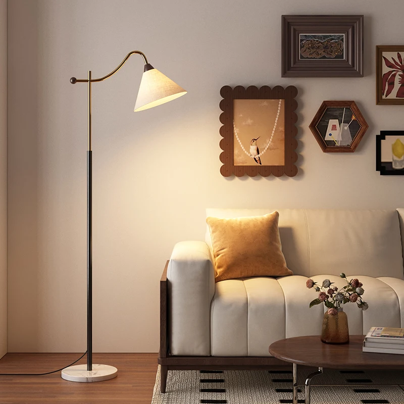 

Living room sofa floor lamp Nordic minimalist creative retro atmosphere bedroom bedside hotel study reading lamp