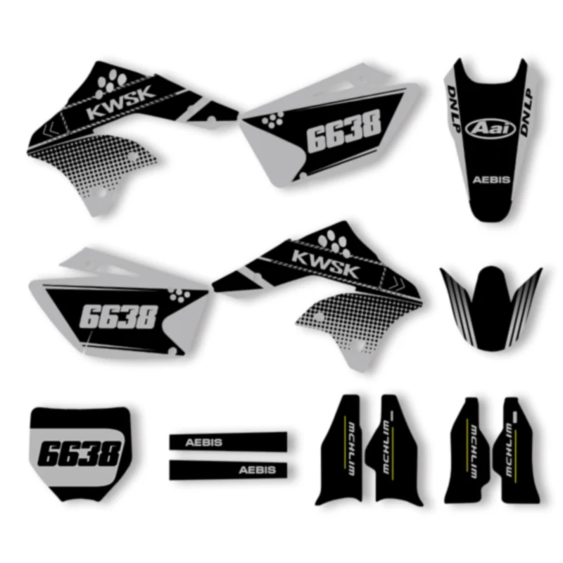 

SPACE Motorcycle Graphics Decals Stickers for KAWASAKI KXF250 2006 2007 KXF 250 2008 Decals Stickers Kits 003