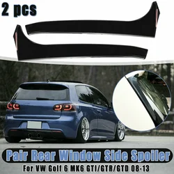 Car Rear Spoilers For VW Volkswagen Accessories Golf 6 MK6 GTI GTR GTD 2008 2009 2010 2011 2012 Back Window Wing Canards Splitte