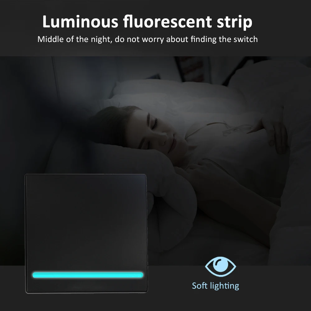 Interrupteur de télécommande sans fil, type 86, aucun câblage requis, librement fixable aux murs, double interrupteur de commande, interrupteur d'éclairage