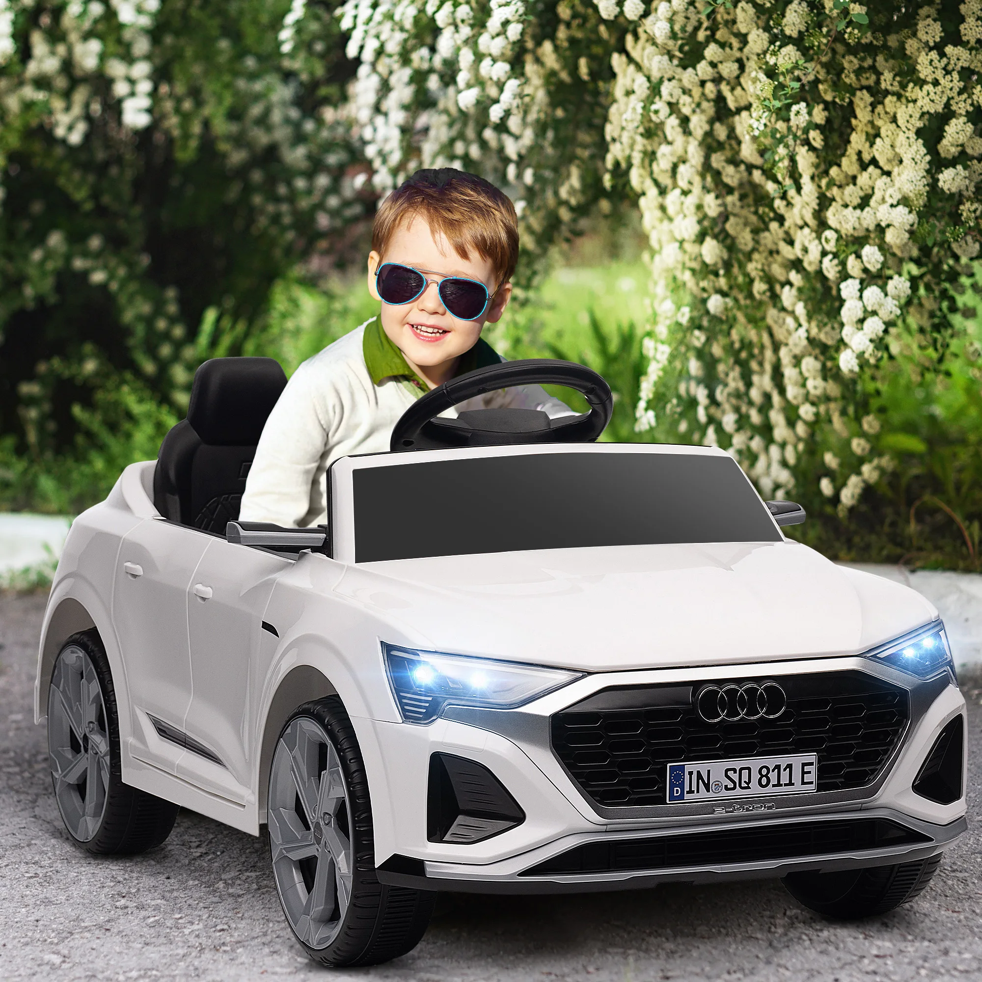 AIYAPLAY Elektrische kinderauto 12V kinderauto met 2.4G afstandsbediening MP3-muziek