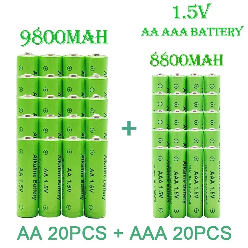 AA AAABattery100%original1.5V Rechargeablebattery AA9800MAH AAA8800MAH AA Alkaline Battery ForledlighttoyMP3longlife