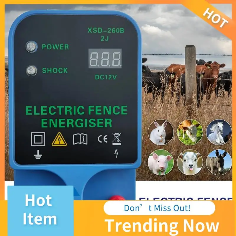 

CMHI-10Km Farm Electric Poultry Equipments Portable Power Solar Panel Electric Fence Metal Garden Fence Accessories EU Plug