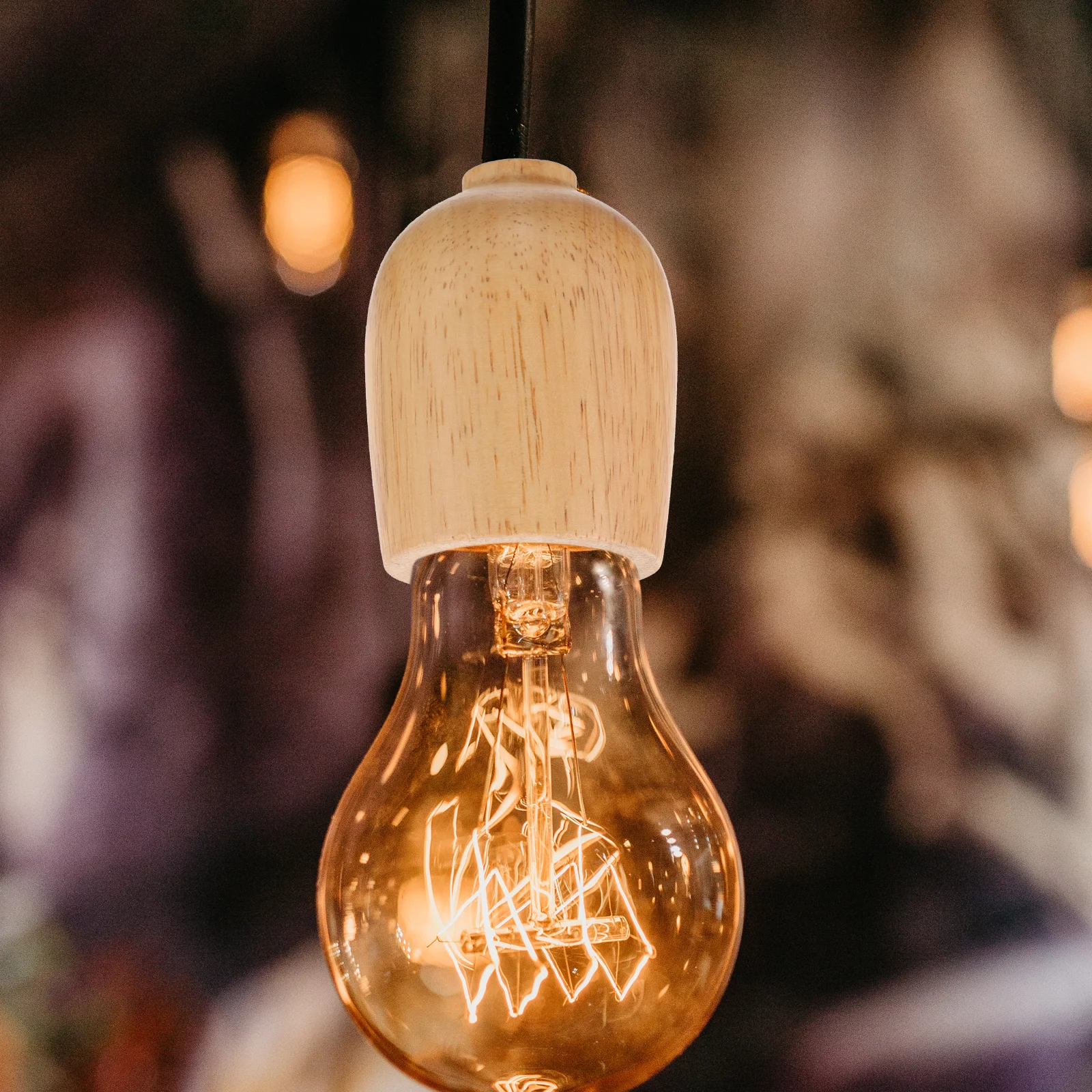 

E27 Wood Lamp Cup Holder Base Solid Material for Table Floor Lamp DIY Light Holder Decoration Retro Socket Cup