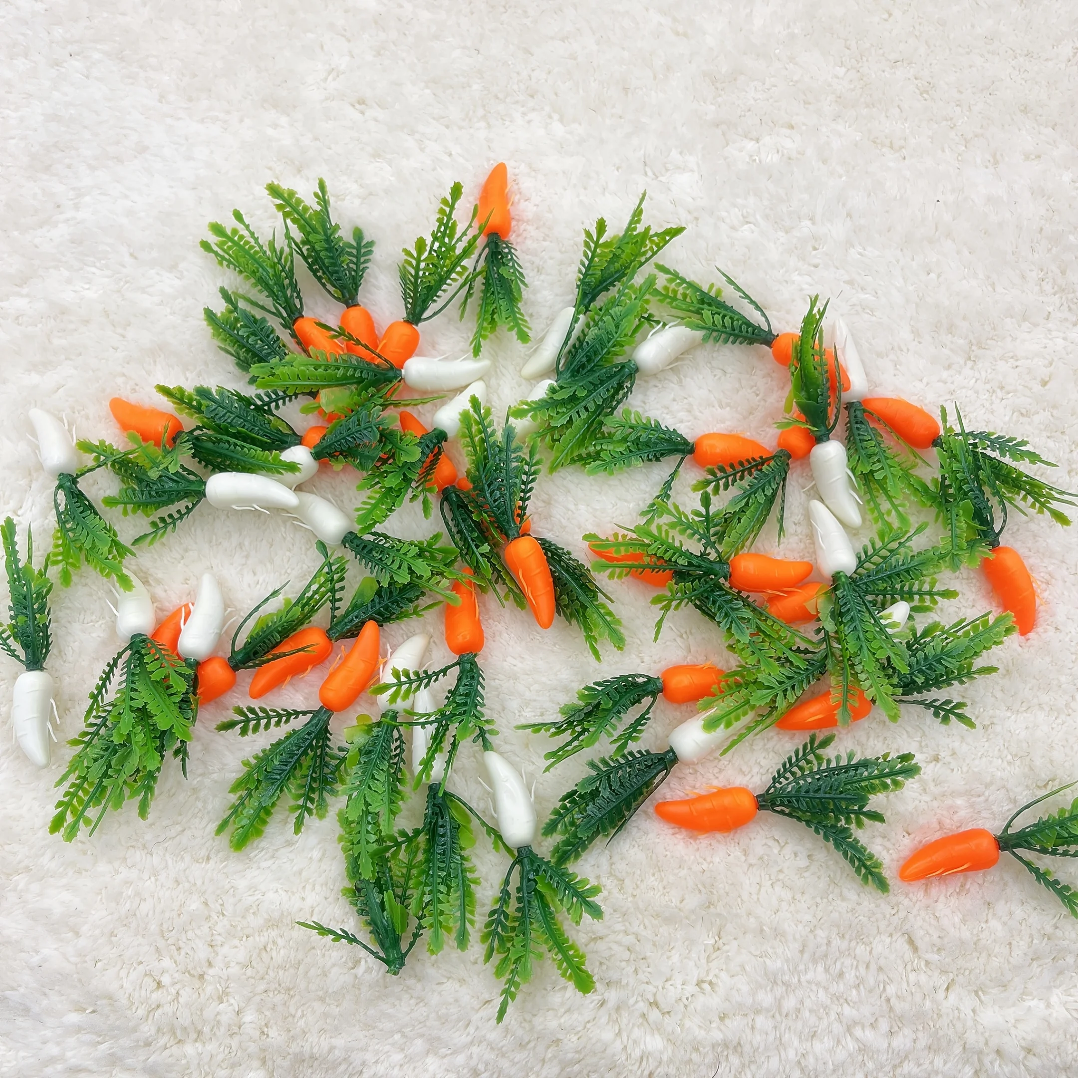 10 Stück Künstliche Karotten, Mini-Plastik-Radieschen, Dekoration, Mini-Karotten für Ostern, Geburtstagsfeier, Heimdekoration, Kreative Foto-Requisiten – Detail 2