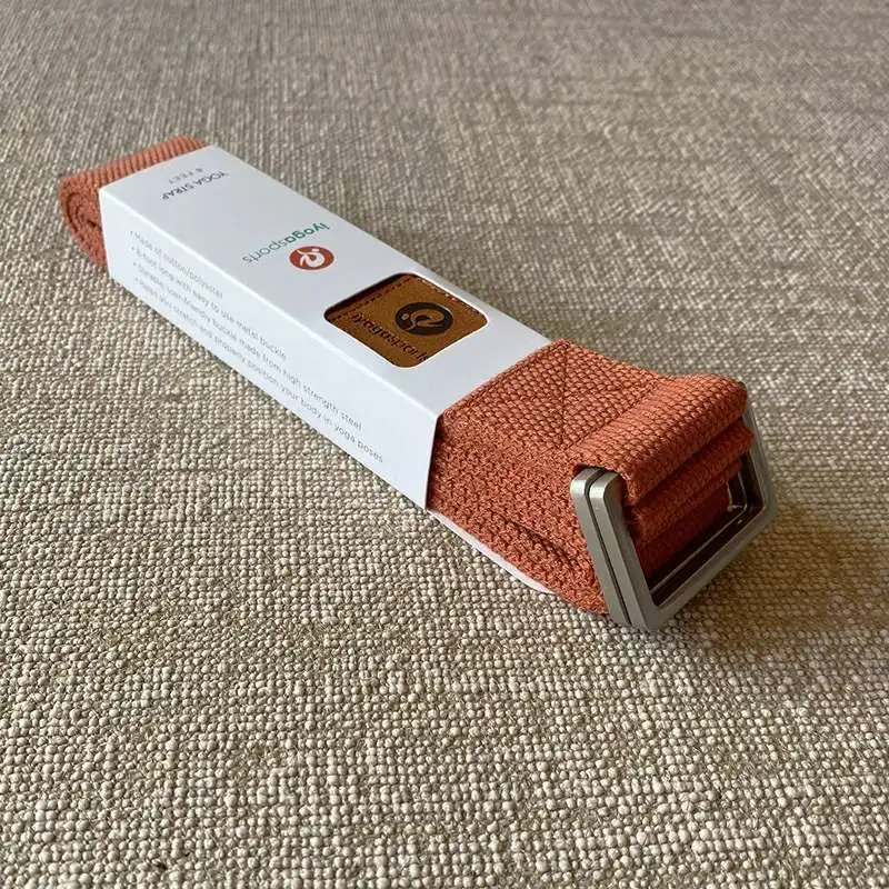 244 x 3,8 cm Yoga-Gurt, langlebige Baumwolle, verstellbar, für Yoga, Pilates, Tanz, Dehnungsgürtel, Fitness-Übungsgeräte – Detail 8