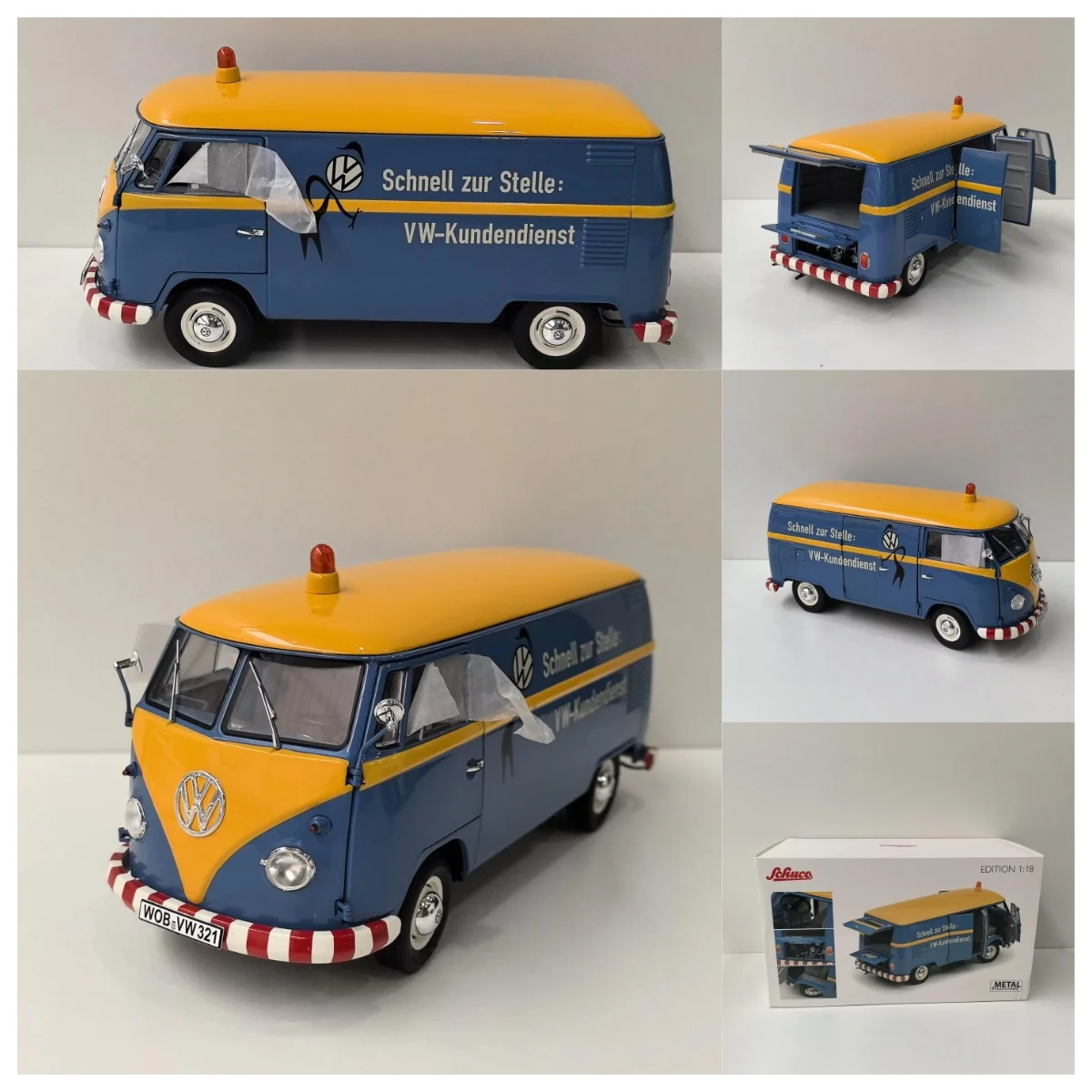 

Schuco Diecast 1/18 Scale VW T1B T1 Bus Alloy Car Model