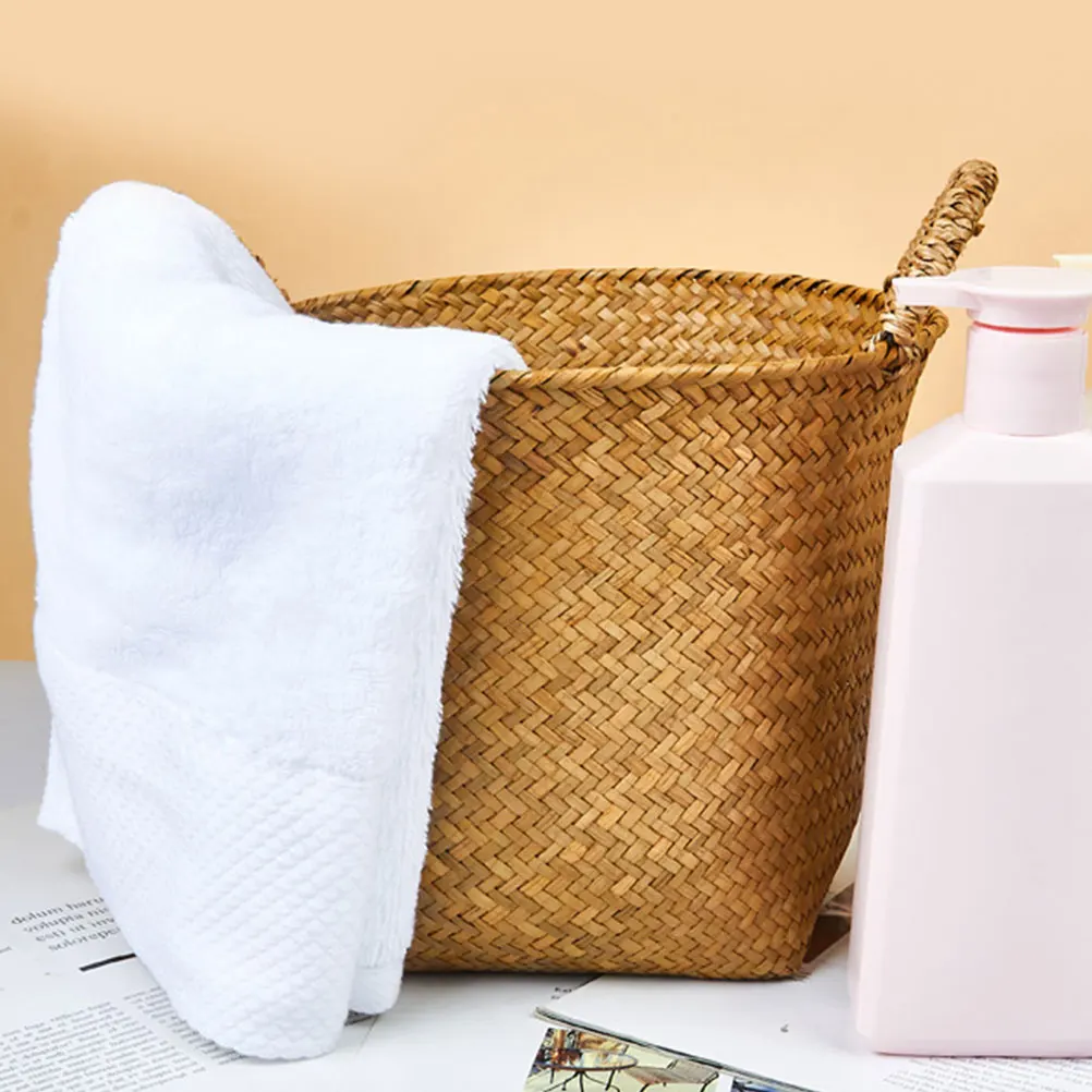 

Laundry Basket Woven Storage ganizer Simple Nordic Seaweed Clothes Toy Home Desktop Storage Solution Basket