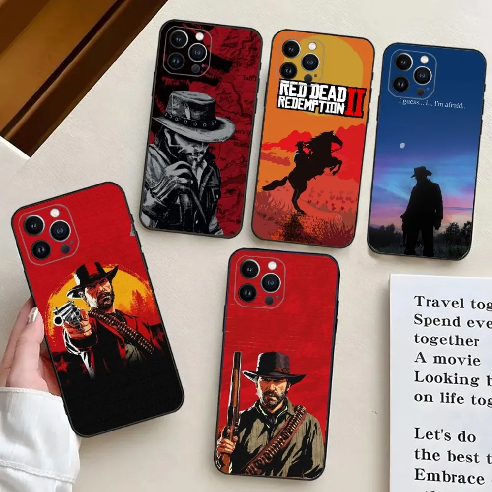 

Red Dead Redemption RDR 2 Phone Case For iPhone 15,14,13,12,11,Plus,Pro Max,XS,X,XR,SE,Mini,8,7 Soft Silicone Cover