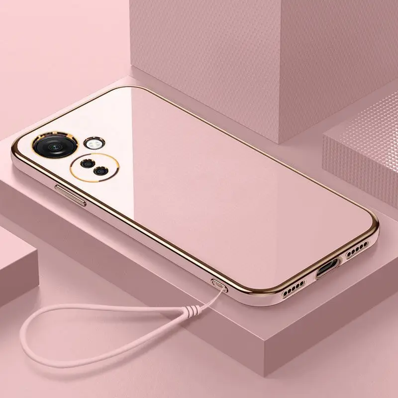 For Oppo Reno11 F Case OPPO Reno11F Phone Case oppo Reno 11F Case oppo CPH2603 Luxury Square Plating Shockproof Back Cover