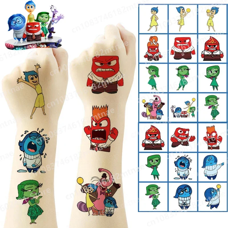 

Cartoon Stickers Inside Out Waterproof Tattoo Stickers Children's Birthday Party Cosplay Supplies Fashion Small Gifts Kids Toys