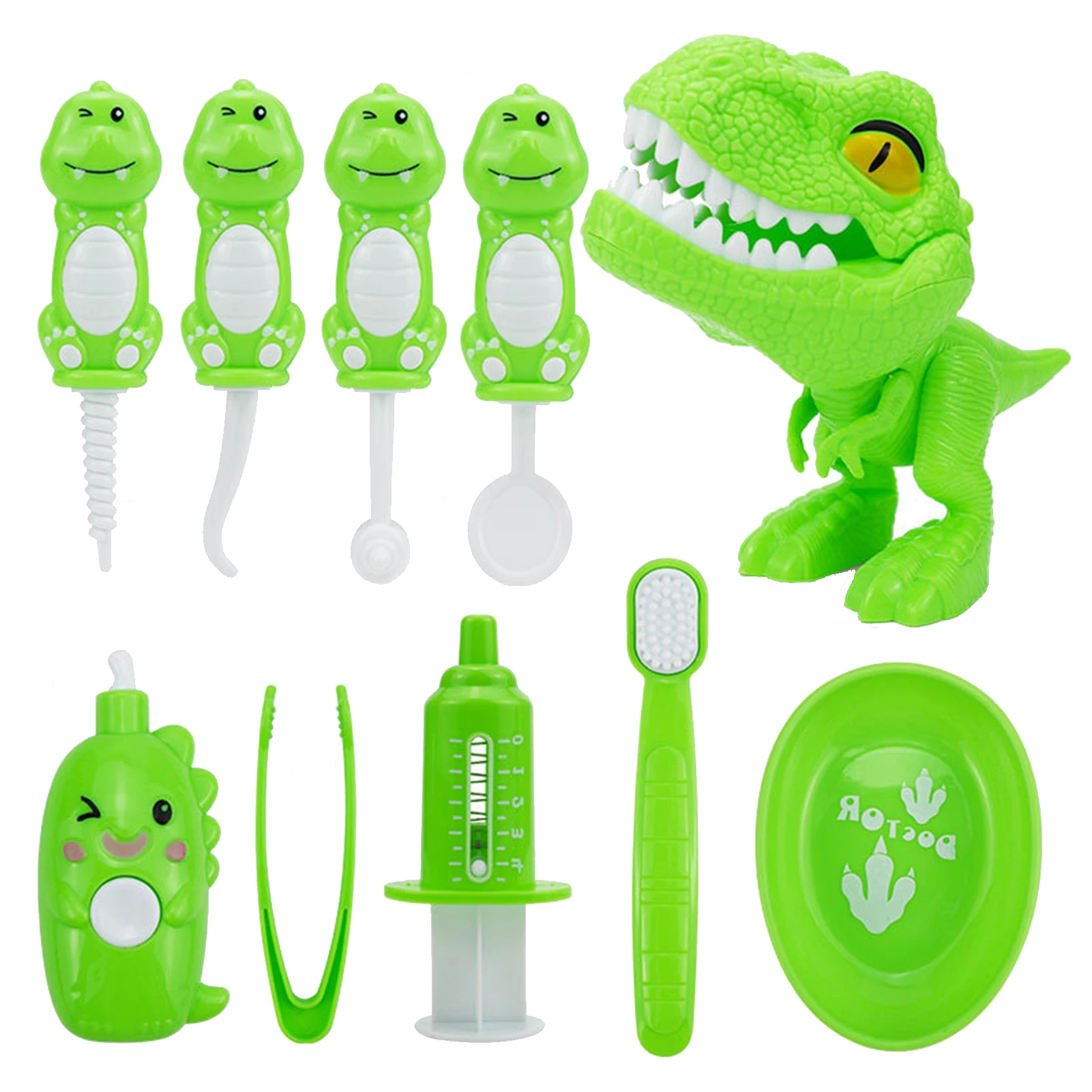 Dentist Toys For Kids Cartoon Dinosaur Dental Tools Doctor Set Playset Children Simulation Dentist Medicals Kit Play House Toys