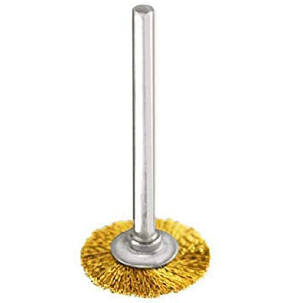 

ABHB-40 Pieces Mini Wire Brush Wheel Cup Brass Steel Wire Brush Set (3Mm) Shank For Power Dremel Rotary Tool Polishing Buff