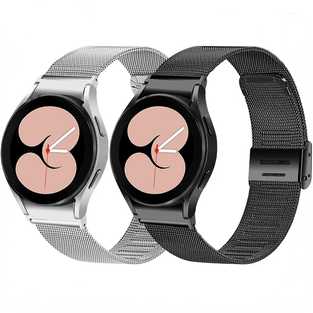 Milannese Strap for Samsung Galaxy Watch 4 Classic 46mm 42mm No Gap Metal Wristband for Samsung Watch 5/4 44mm 40mm/5 Pro 45mm