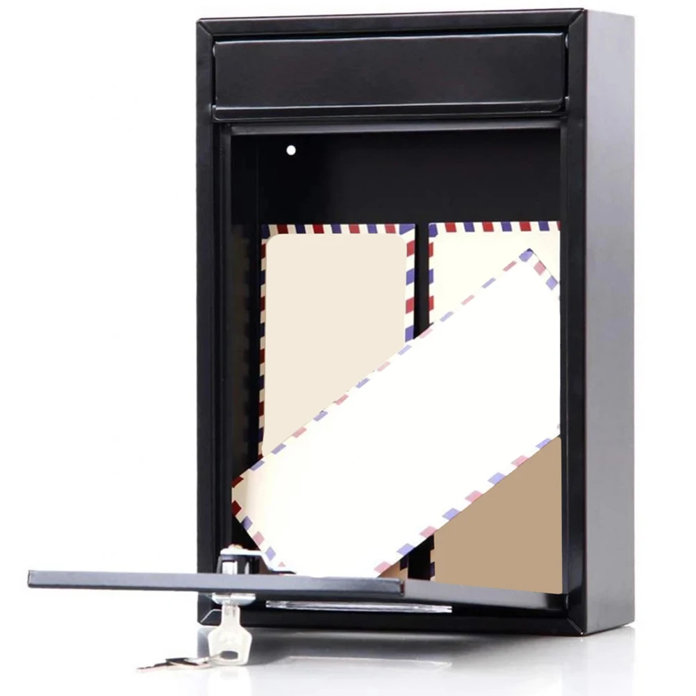 Metal Mailbox for Home Office Large Capacity Durable Iron Letter Case Post Box Document Holder Residential Outdoor Use