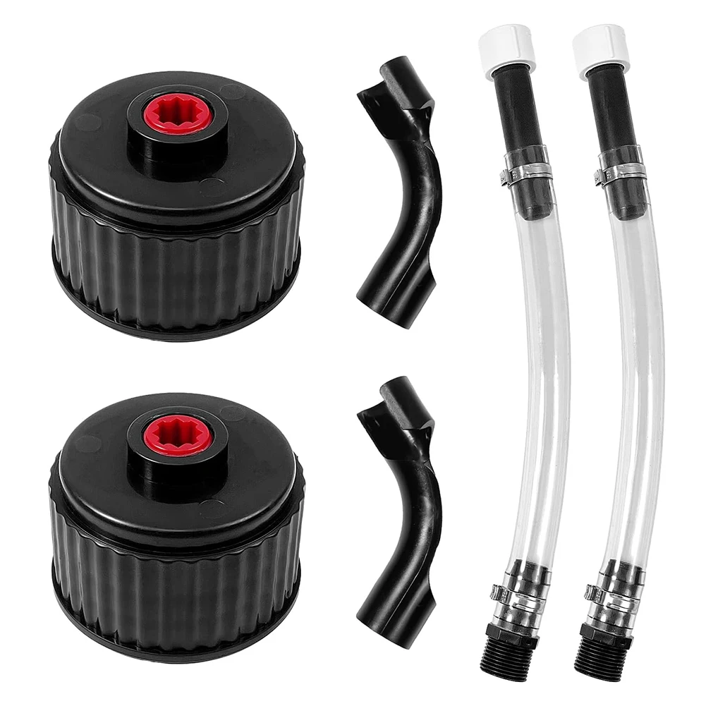 

PVC Premium Racing Fuel Filler Hose Kits 2x Hoses + 2x Jug CAP+2xhose Benders Replacement Hose Kits Power Tool Accessories