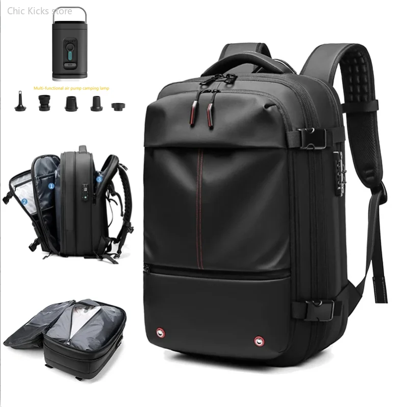 

Travel Men 17 Inch Large Capacity Laptop Backpack Vacuum Compression Backpack Business School Bags Expand Outdoor Backpack