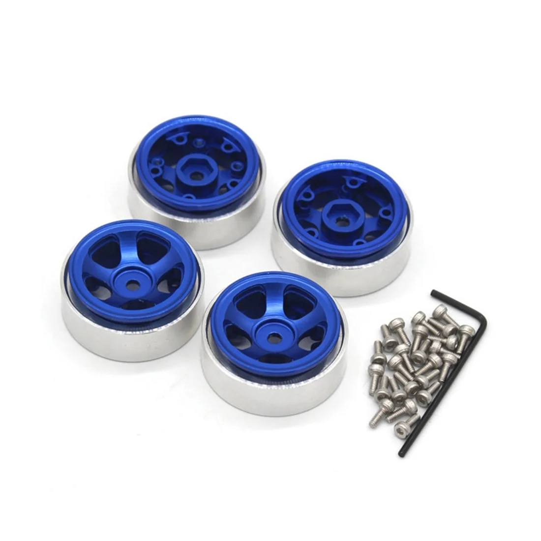 Metal Beadlock Wheel Rim Wheel Hub for 1/18 FMS EAZYRC RocHobby Toyota FJ Cruiser Patriot Katana RC Car Upgrade Parts,4