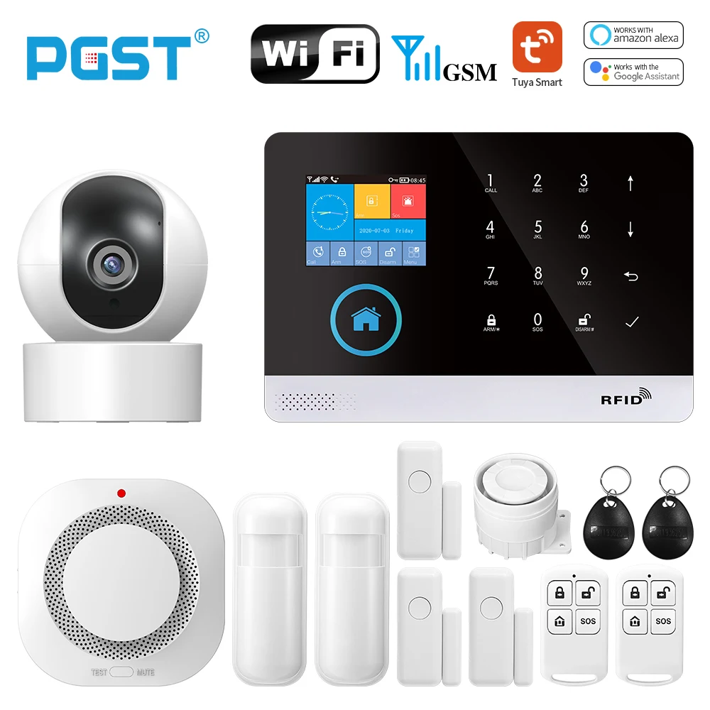 Tuya Smart 2G Alarm System for Home Burglar Security 433MHz WiFi GSM Alarm Wireless  House App Control