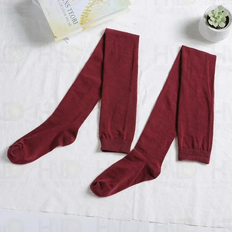 2024 Warm 80cm NEW Knee Socks Women Cotton Thigh High Over The Knee Stockings For Ladies Girls Super Long Stocking Autumn Winter