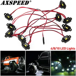 Lampa do nadkole z lampą tylną do samochodu z kołem AXSPEED do płaska stopka do wspinaczki 1/10 gąsienica RC TRX4 TRX6 G63 TRX-6 T6