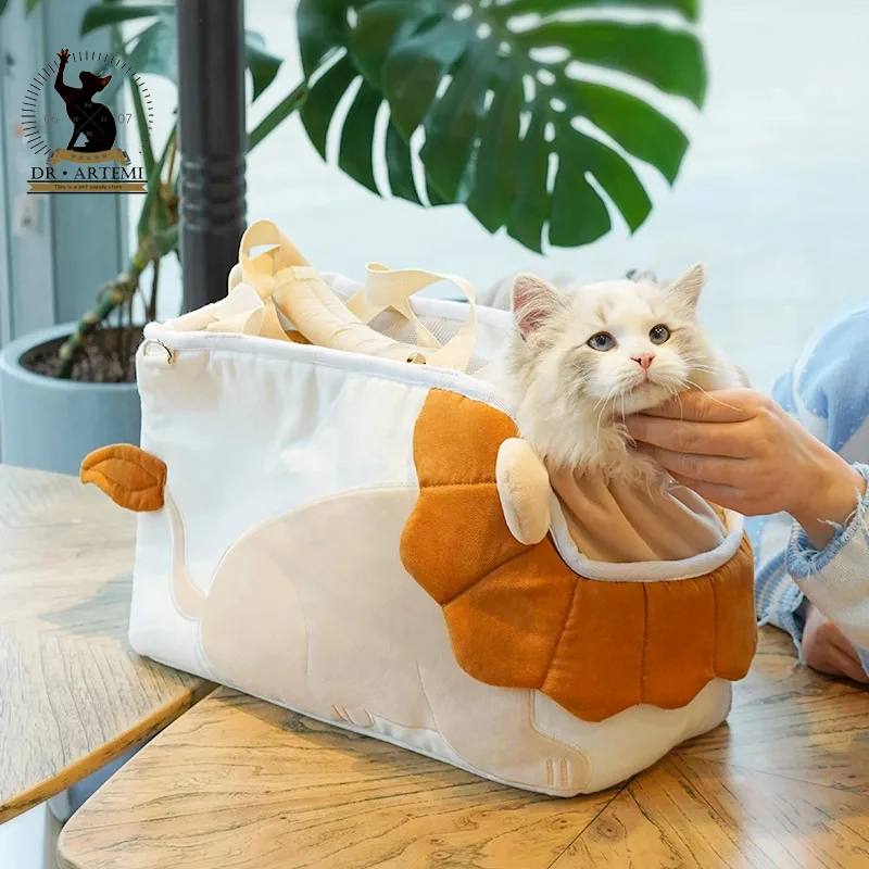 

Safety Breathable Cat Dog Carrier Bag, Portable Lion Design, Soft Pet Carriers, Outgoing Travel Bags, Pets Handbag with Zippers