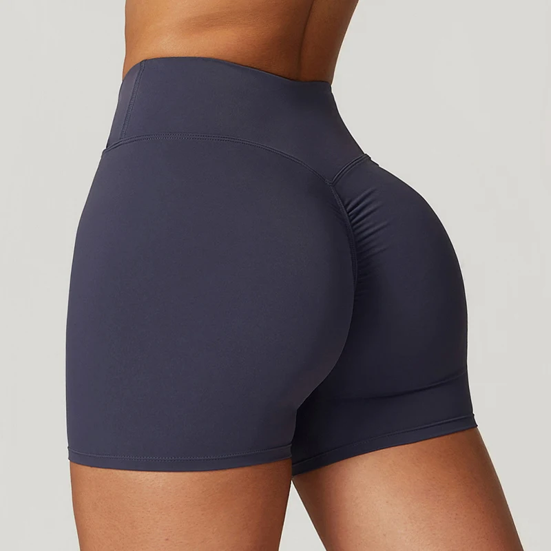 Hearuisavy High Elastic Scrunch Buttock Lift Sports Shorts Women Running Workout Shorts Woman Yoga High Waist Gym Shorts Female